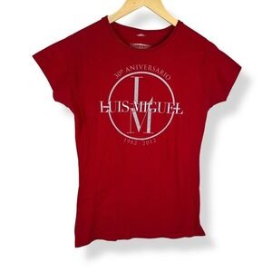 Luis Miguel 30th Anniversary Tour T Shirt Womens Size Large Red Merch Band Tee